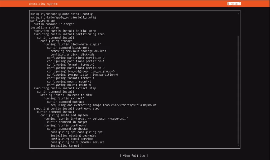 Ubuntu 22.04.3安装界面。