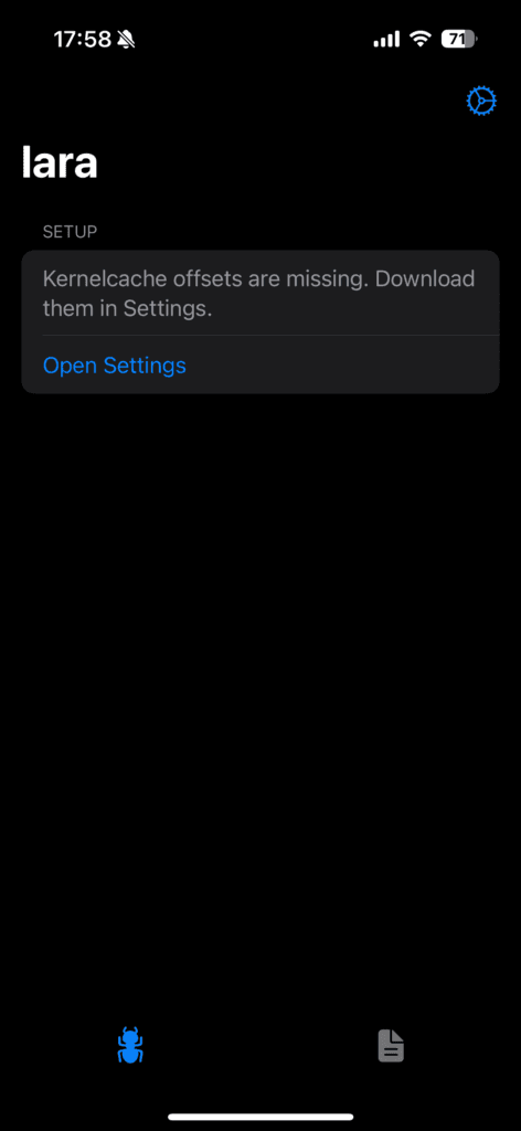 刚刚安装好的 lara 主界面。