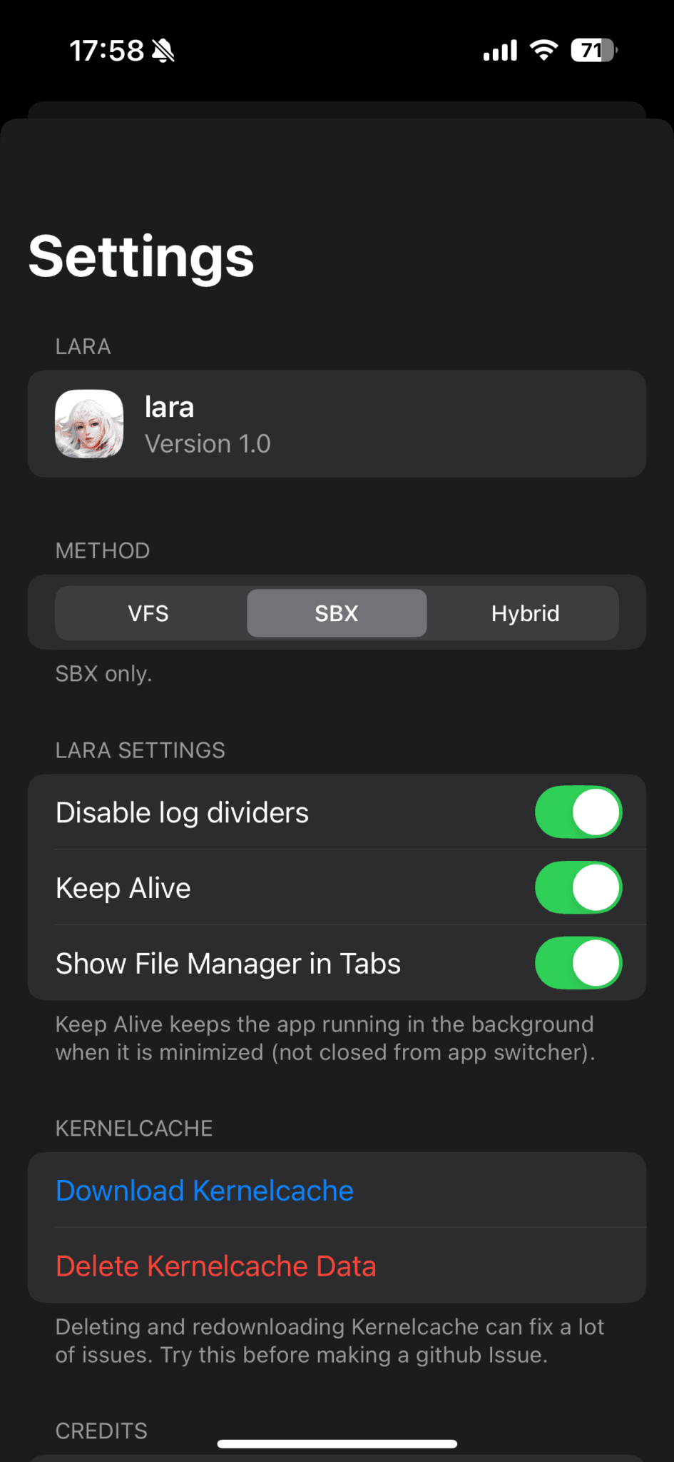 lara [iOS 16.7.2 - 26.0.1] - 晴雨技术笔记