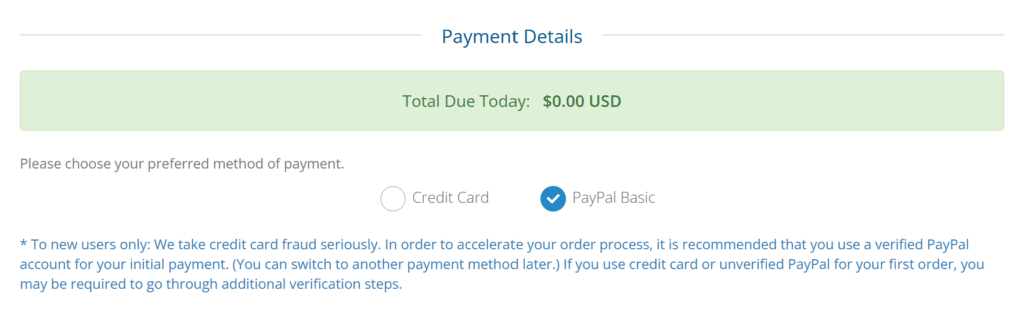 使用 Paypal 结算。