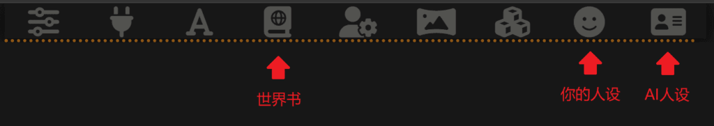 和角色扮演有关的功能图标。