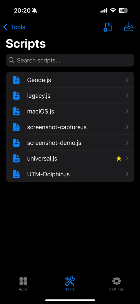 为 Husk 启用 universal.js 脚本。